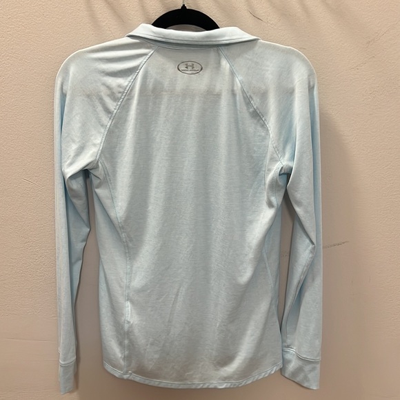 Baby blue, lightweight, three quarter zip up from Under Armor. Size Medium. - Picture 3 of 3